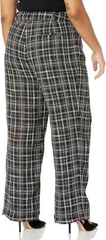 Women's City Chic Plus Size Pant Piper, BLK Check in Saudi Arabia
