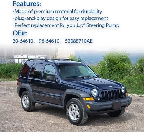 مضخة توجيه الطاقة Chargo مع خزان 20-64610 متوافقة مع 2002 2003 2004 2005 2006 J.p Liberty 3.7L V6 مضخة مساعدة الطاقة الجديدة مع خزان استبدال جودة OE 96-64610 in Kuwait