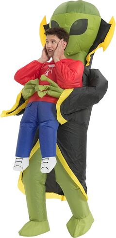 زي وان كاسا القابل للنفخ للبالغين، زي الحفلات المنفجر، زي كائن فضائي قابل للنفخ، أزياء الهالوين للرجال والنساء in Kuwait