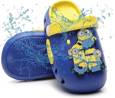 Kids Clogs Cute Cartoon Boys Girls Garden Clogs Children Beach Pool Shoes Non-Slip Breathable Slides Sandals Lightweight Slip-on Shower Slippers in Saudi Arabia