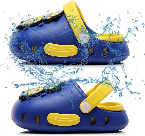 Kids Clogs Cute Cartoon Boys Girls Garden Clogs Children Beach Pool Shoes Non-Slip Breathable Slides Sandals Lightweight Slip-on Shower Slippers in Saudi Arabia