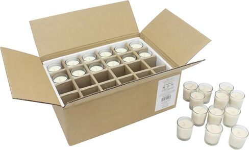 Stonebriar SB-SP-3210A حوامل نذرية مملوءة بالشمع غير المعطر لمدة 15 ساعة، بيضاء، (عبوة من قطعتين، إجمالي 96 قطعة) in Saudi Arabia