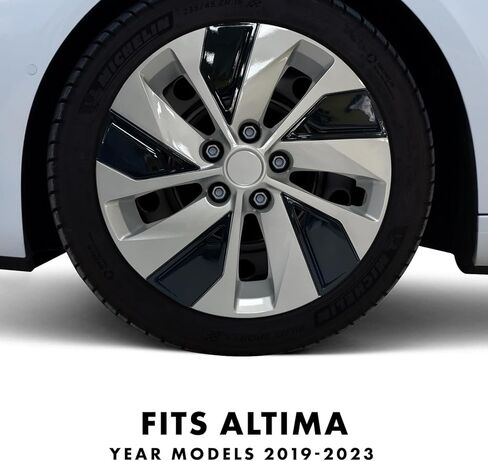 Mayde 16-Inch Hub Caps Replacement Fits 2019-2020 Altima Models, Replacement Wheel Covers (Set of 4, Silver and Black) in Saudi Arabia