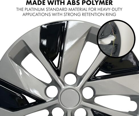 Mayde 16-Inch Hub Caps Replacement Fits 2019-2020 Altima Models, Replacement Wheel Covers (Set of 4, Silver and Black) in Saudi Arabia
