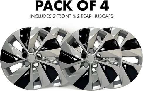 Mayde 16-Inch Hub Caps Replacement Fits 2019-2020 Altima Models, Replacement Wheel Covers (Set of 4, Silver and Black) in Saudi Arabia