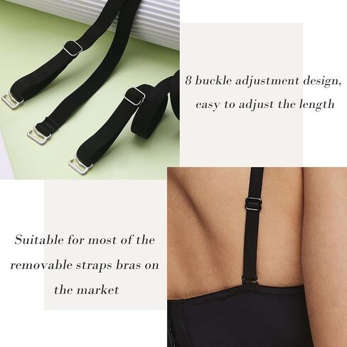 BOROLA Elastic Adjustable Removable Lingerie Straps 10mm Width Cotton Replacement Sexy Bra Shoulder Strap in Kuwait
