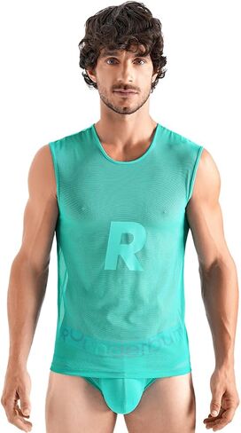 Rounderbum Mens Underwear | Transparent Tank Top | Slim Fit | Mens Clothes | Premium Quality | Comfortable and Lightweight in Saudi Arabia