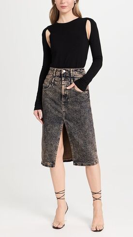 تنورة ميزون مزدوجة متوسطة الطول للسيدات in Kuwait