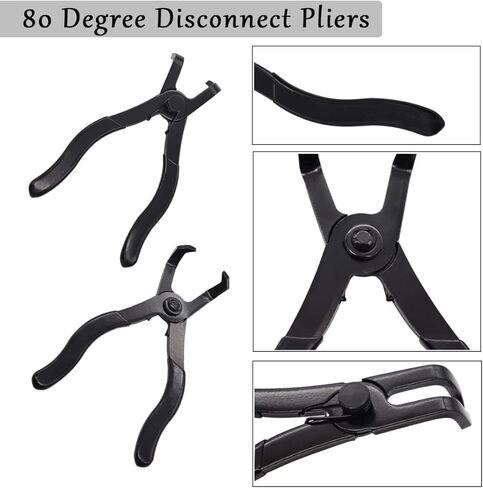 طقم كماشة خط الوقود 3 قطع يتضمن أداة فرجار فلتر الوقود كماشة فصل 80 درجة وكماشة خط الوقود لصيانة السيارات P-035-kit in Kuwait