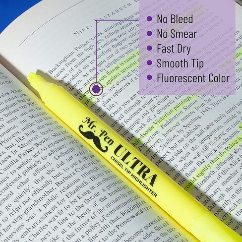 Mr. Pen- Pastel Highlighter, Tank Style, 6 Pack, Chisel Tip, Highlighters Pastel, Bible Highlighter, Multicolor Highlighters Pack, Colored Highlighters, Highlighters in Saudi Arabia