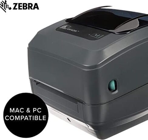 Zebra - طابعة مكتبية للنقل الحراري GK420t للملصقات والإيصالات والرموز الشريطية والعلامات وأساور المعصم - عرض الطباعة 4 بوصات - اتصال USB ومنفذ Ethernet (متجدد) in Saudi Arabia