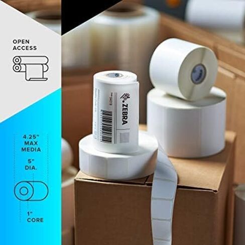Zebra - طابعة مكتبية للنقل الحراري GK420t للملصقات والإيصالات والرموز الشريطية والعلامات وأساور المعصم - عرض الطباعة 4 بوصات - اتصال USB ومنفذ Ethernet (متجدد) in Saudi Arabia