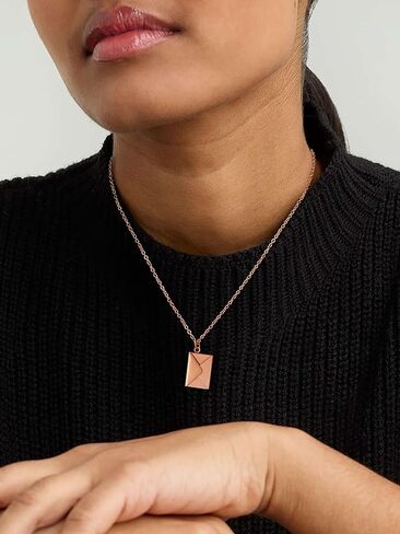 U7 Envelope Necklace, Angel Wings Necklaces Stainless Steel Customized Photo & Text Locket Pendant for Men Women, Personalized Picture Jewelry Multiple Styles: Butterfly/Heart/Love Letter in Kuwait