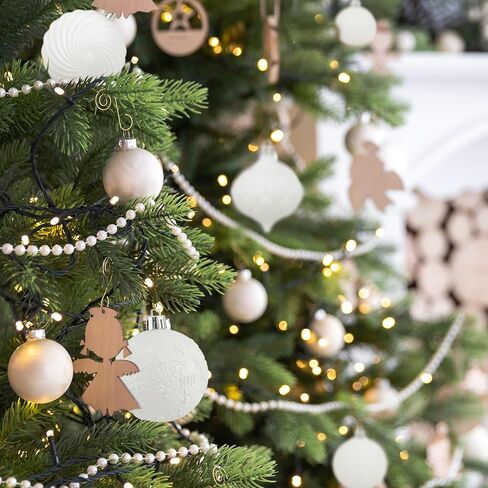 KI Store Autumnal Christmas Balls 34pcs 2.36-Inch Christmas Tree Decoration Ornaments for Xmas Tree Holiday Wreath Garland Decor Ornaments Hooks included in Kuwait