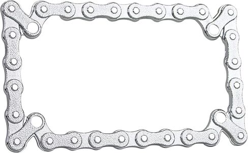 LPF245-BK سلسلة دراجة ثلاثية الأبعاد بنمط سلسلة دراجة نارية من معدن الزنك باللون الأسود غير اللامع إطار لوحة ترخيص الدراجة النارية in Kuwait