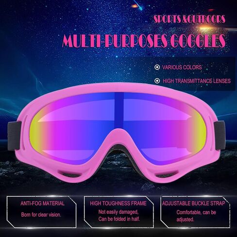 2Pcs Motorcycle Goggles with 2Pcs Balaclavas, Dirt Bike ATV Motocross Riding Racing Ski Goggle Safety Glasses in Kuwait