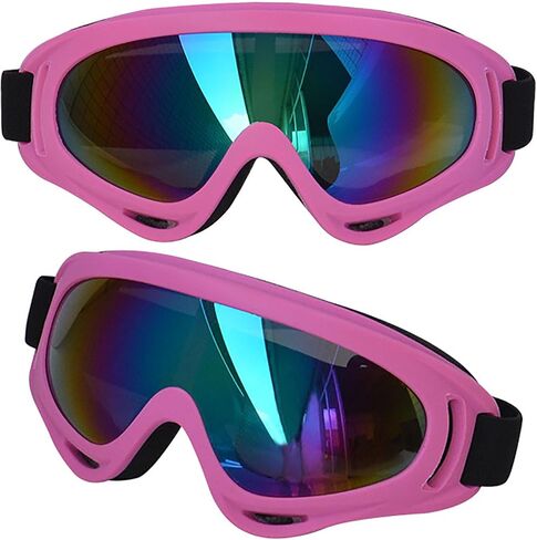 2Pcs Motorcycle Goggles with 2Pcs Balaclavas, Dirt Bike ATV Motocross Riding Racing Ski Goggle Safety Glasses in Kuwait