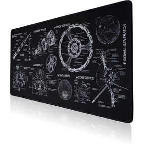 X-Large Gaming Mouse Pad Extended XL Long Mousepad with use Soft Silk Fluid Fabric & Nonslip Rubber Base Computer Keyboard Mouse Mat for Company Office Gamer,31.5x15.75inch