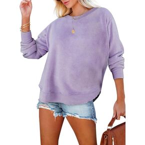 SHEWIN Oversized Sweatshirt for Women 2024 Casual Long Sleeve Pullover Crewneck Fall Fashion