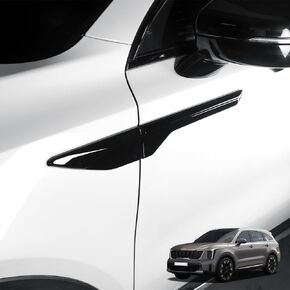 Glossy Black Car Fender Side Vents Cover Compatible with Kia Sorento 2024 Accessories