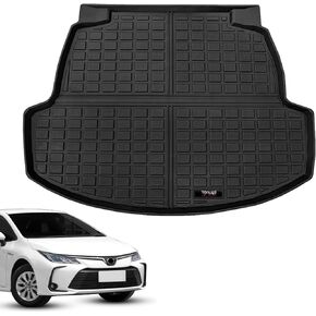 Cargo Mats Compatible for 2020 2021 2022 2023 2024 Toyota Corolla Sedan Trunk Liner All-Weather TPE Protection Mat(Not for Corolla Cross & Hatchback)(2020-2024 Toyota Corolla Cargo Liner)