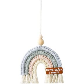 Rainbow Charm Art for Car Decorations Interior,Hanging Air Freshener Essential Oil Diffusers for Love Family Friend,Cute Car Accessories,Office Passive Diffuser for Essential Oils(Pink)