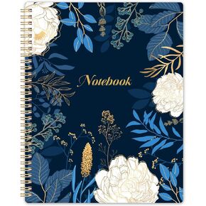Spiral Notebook - College Ruled Notebook, Notebook Journal, 8.5" x 10.5", 160 Pages, Notebook for Work & Note Taking, Journals for Writing, Thick Paper, Back Pocket, Hardcover