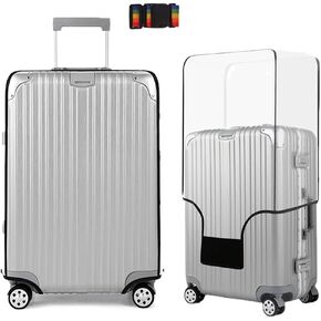 THMNIS Clear PVC Suitcase Cover Protectors 30 Inch, Travel Luggage Cover for Wheeled Suitcase