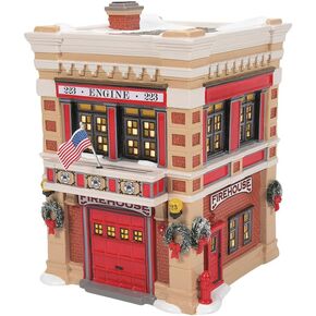 Department 56 Snow Village Engine 223 Fire House Light Building