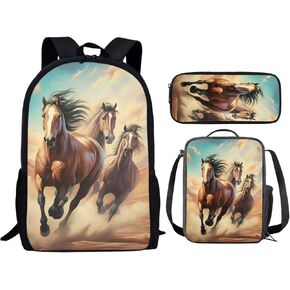 Showudesigns Cool Shark Boys School Bags With Lunch Box Set, Kids Backpack Lunchbag Pencil Case Primary Elementary Kindergarten School Book Bags 17inch Teen School Bag Casual Daypack Blue