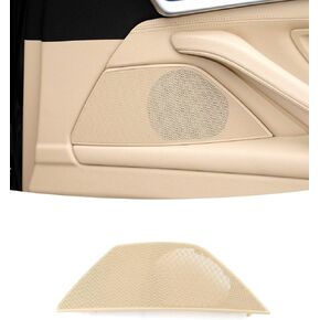 Front Door Horn Loudspeaker Cover Fit for BMW F10 F11 F18, Sound Audio Speaker Cover Trim Replacement Fit for BMW 5 Series 520 523 525 530 (Beige right)