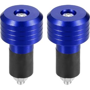 Motorcycle Handlebar End Plug Aluminum Alloy 7/8" 22mm 30mm OD Fashionable | Front Handle Bar Grips Cap Gear Balanced Plug Blue 2 Pcs