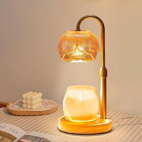 LOFTEK Candle Warmer Lamp with Timer - Dimmable - Adjustable Height - Electric Wax Melt Warmer with 2 Bulbs for Scented Jar Candles, Warming Gifts Home Bedroom Decor Mothers Day Gifts for Mom