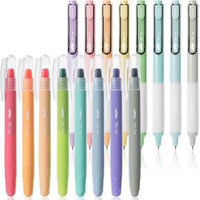 Mr. Pen- Bible Highlighters and Pens, 16 Pack, Gel Highlighters, Bible Highlighters No Bleed, Black Retractable Gel Pens, Bible Journaling Kit, Gel Highlighter No Bleed Through
