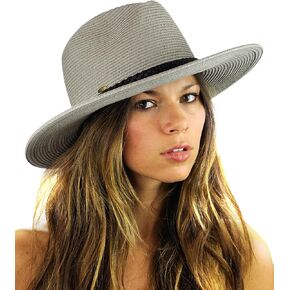 Teardrop Dent Braided Trim Casual Panama Fedora Sun Hat in Kuwait