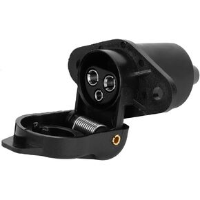 Tbest Other Automotive And Motorcycle Parts Black Plastic 3 Pin Trailer Socket Wiring Connector Adapter For Trailer