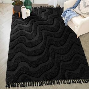 Boho Runner Rug 2’x6’ Washable Rug Runners for Hallways Entryway Kitchen Bathroom Bedroom Cream Beige Throw Rugs with Tassel Vintage Decor Long Carpet Farmhouse Tufted Woven