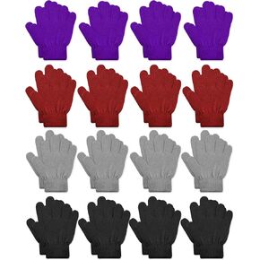 ONESING 16 Pairs Kid Gloves Knitted Children Gloves Bulk for Boys Girls - Stylish and Snug Winter Accessories in Kuwait
