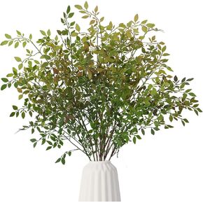 Dremisland Artificial Plant 43.3 Inch Artificial Bamboo Plant Branch 2 Pcs Artificial Green Stems Lucky Bamboo Plants Fake Shrubs Plants Green Bushes for Home Wedding Office Garden Decor (Green)