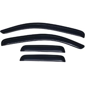 Lightronic WV88389 Outside-Mount Side Window Deflectors & Visors Vent Rain Guards, Dark Smoke, 4-Pieces Set, Fits 2005-2015 Toyota Tacoma Access Cab