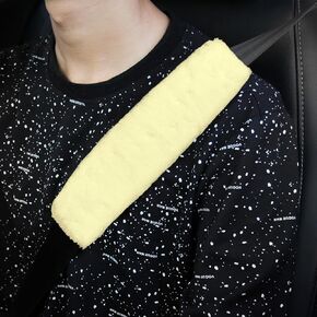 2 Pack Car Seatbelt Covers Shoulder Pad, Soft Faux Sheepskin Seat Belt Shoulder Cover for a Comfortable Driving, Seat Belt Shoulder Strap Covers Helps Protect Your Neck and Shoulder (Orange)