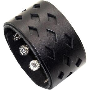 Punk Rock Retro Metal Buckle Wristband Multi Layer Wide Pu Leather Cuff Bracelet