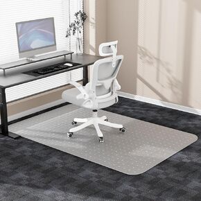 Office Chair Mat for Carpet, 1/7" Thick 47" x 33" Heavy Duty Hard Chair Mat,Suitable for Carpet or Hard Floor,No Slides and Non breakable. (47 * 33inches)