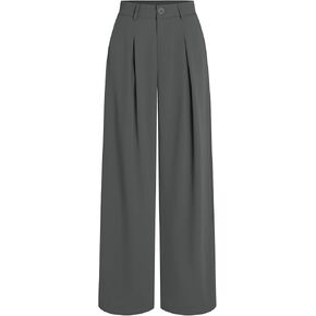 CIDER Milk Tea Pleated Wide Leg Trousers