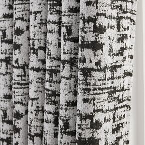 GIGIZAZA Black Ivory Modern Curtains 108 inches Long for Living Room 2 Panels Texture Velvet Jacqaurd Chenille Semi Blackout Window Drapes for Bedroom Home Decor Curtains