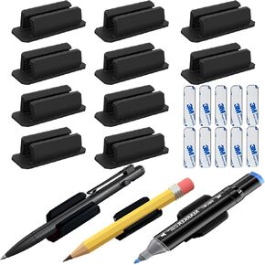 Viotim 10Pack Adhesive Pen Holder for Desk, Silicone Pen Holder for Classroom,Teacher Student Kinds Desk Accessories, Office Desk Accessories