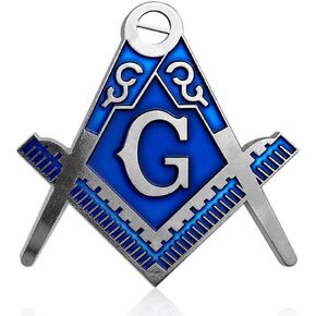 Masonic Square & Compass Car Metal Auto Emblem