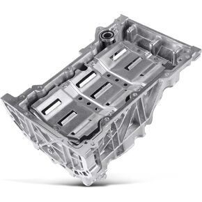 A-Premium Engine Oil Pan Sump with Drain Plug Compatible with Cadillac SRX 2004-2005, CTS 2006-2009, STS 2005-2007, 2.8L 3.6L