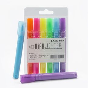 Highlighters Assorted Colors,Pack of 6, Highlighter Pens No Bleed, Neon, Chisel Tip Highlighter Marker, Back to School Supplies, Office, Classroom, Use in Note Taking, Planner.