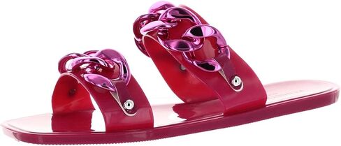 صندل نسائي من Kenneth Cole New York Naveen Chain Jelly Flatform منزلق مسطح in Saudi Arabia